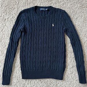 Ralph Lauren Navy Cable Knit Sweater